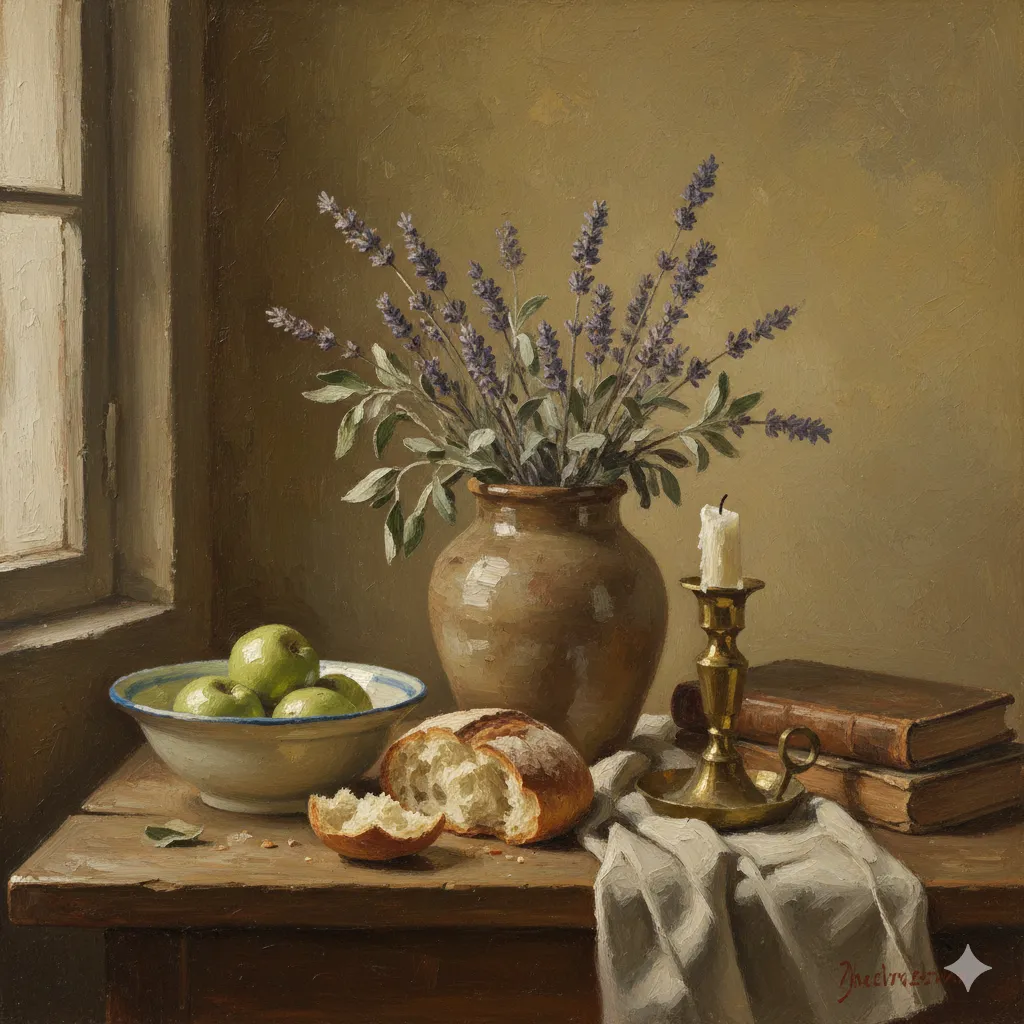 Stilleben i olja